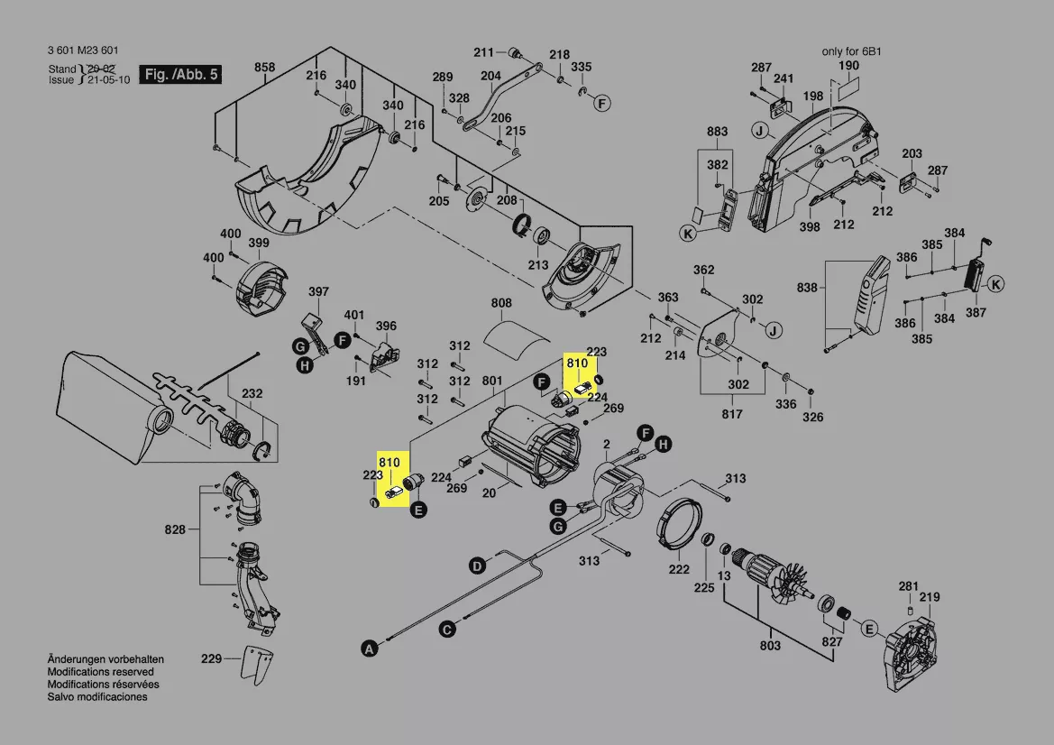 balais charbon scie à onglet GCM 12 JL / GCM 12 GDL Bosch